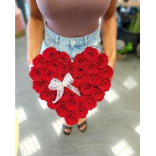 Darčekový box v tvare Srdca - Dlhotrvácne Eterno ruže